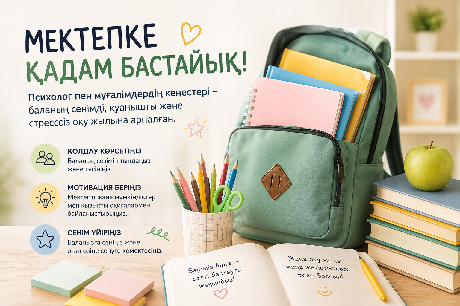 Мектеп алдындағы психолог пен мұғалімдердің кеңестері / Советы психолога и учителей перед школой Мектеп алдындағы психолог пен мұғалімдердің кеңестері / Советы психолога и учителей перед школой