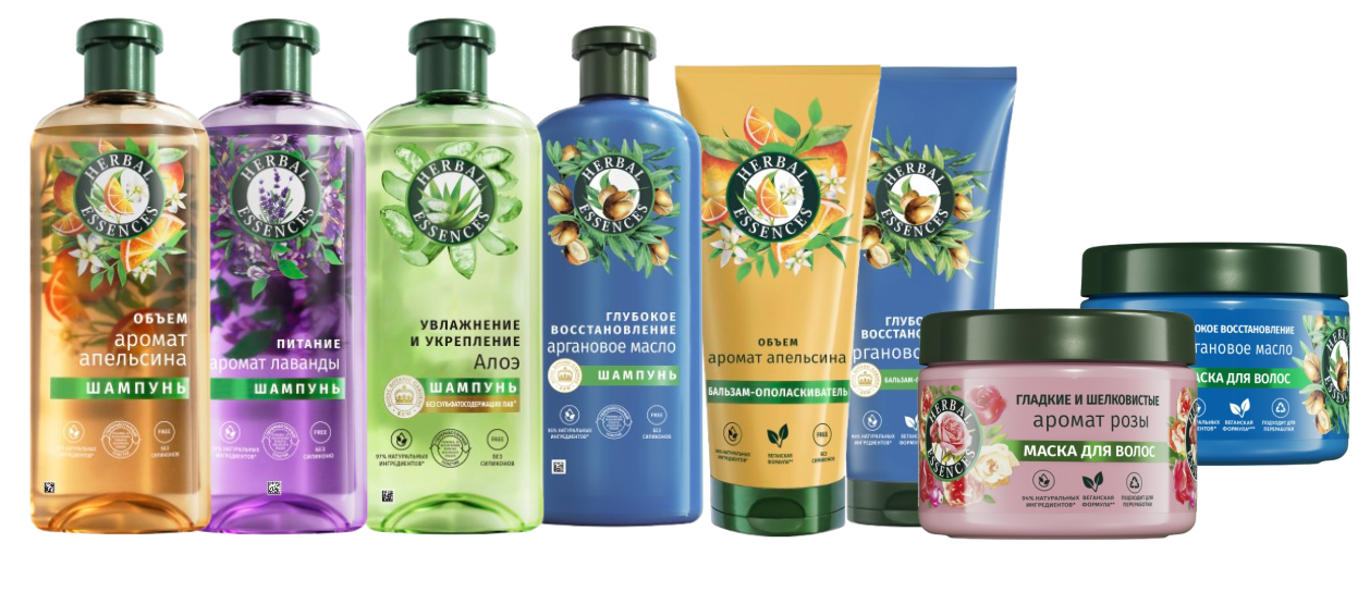 Шампунь / Бальзам-ополаскиватель / Маска д/волос Herbal Essences