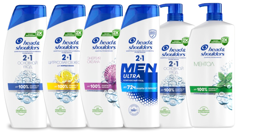 Шампунь Head&shoulders / Шампунь-бальзам Head&shoulders 2в1