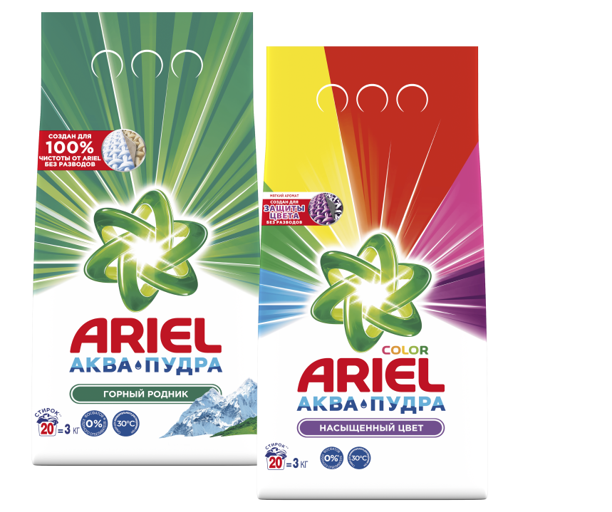 Порошок стиральный "Ariel" Color&style, Горный родник, 3кг 