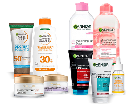 Продукция ТМ «Garnier»