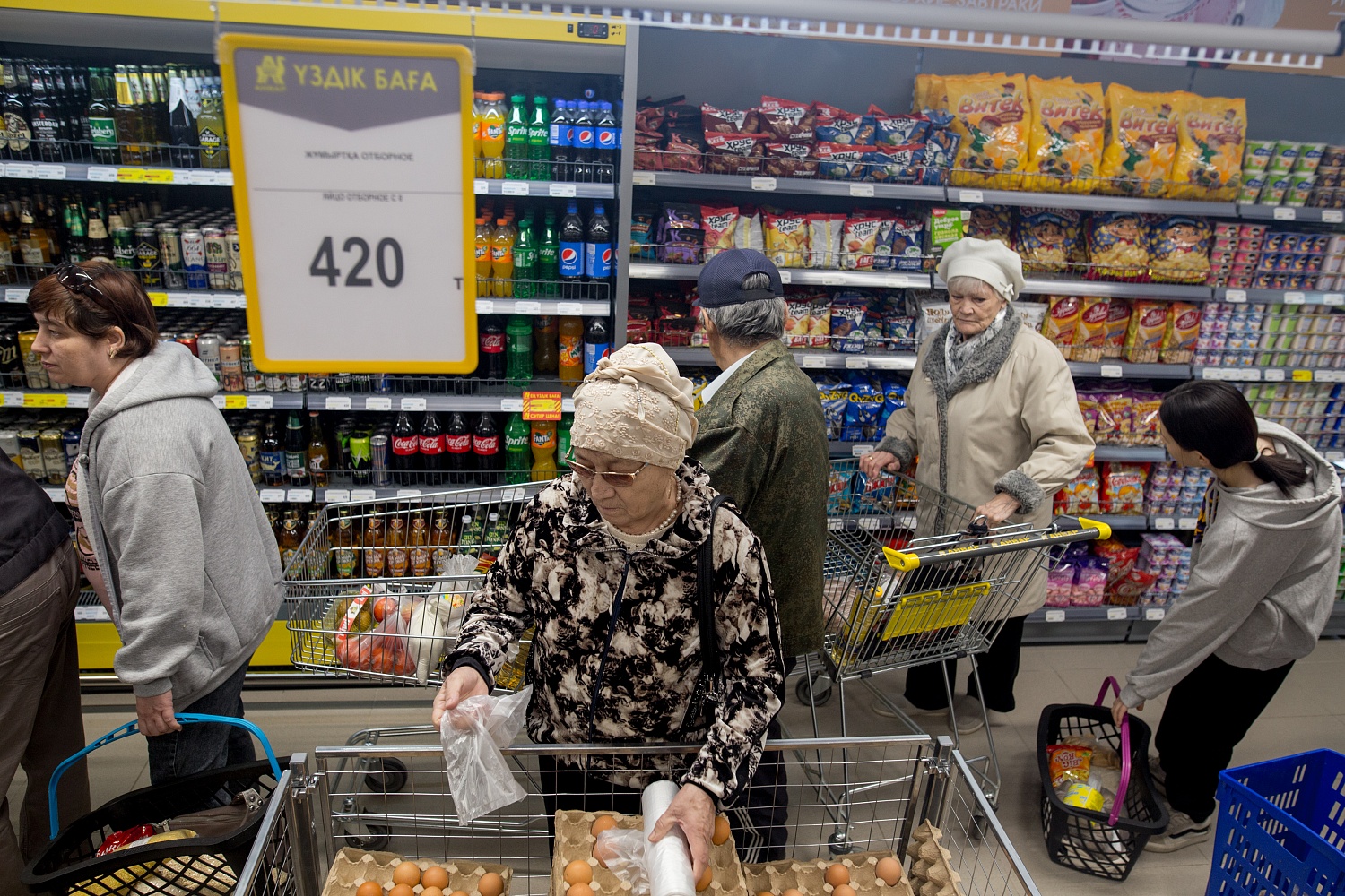 Открытие обновленного супермаркета "Анвар" в Авиагородке. г.Актобе.